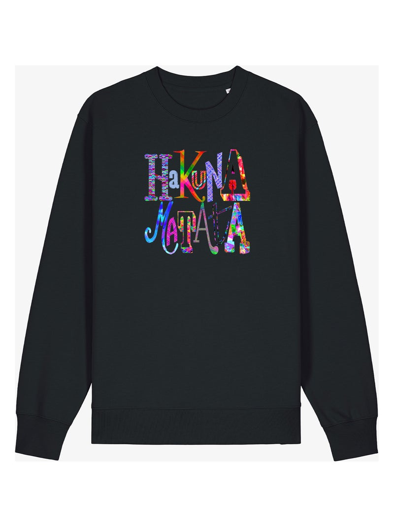 Sweat Femme - HAKUNA MATATA COLOR Noir - Kiabi
