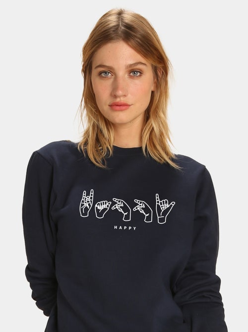 Sweat Femme - HAPPY - Kiabi