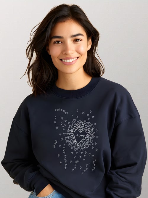 Sweat Femme - HAPPY HEARTS - Kiabi