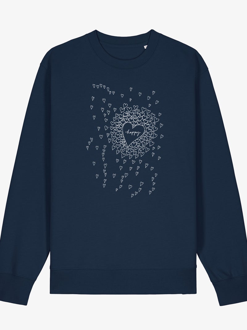 Sweat Femme - HAPPY HEARTS Bleu marine - Kiabi