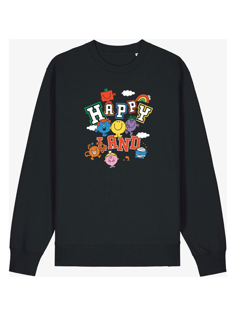 Sweat Femme - HAPPY LAND Noir - Kiabi