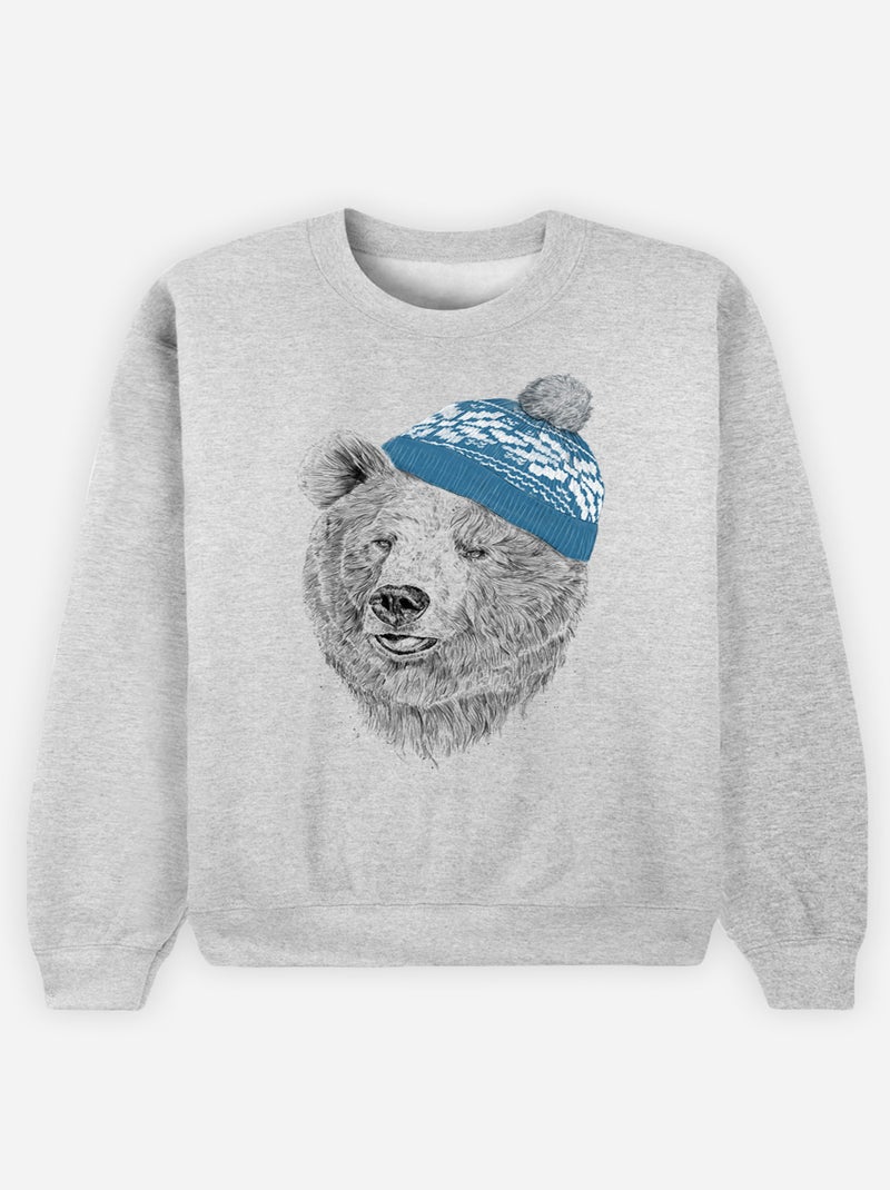 Sweat Femme - HELLO WINTER Gris chiné - Kiabi