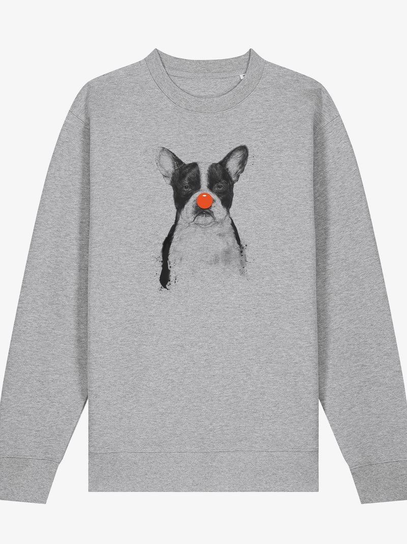 Sweat Femme - I'M NOT YOUR CLOWN Gris chiné - Kiabi