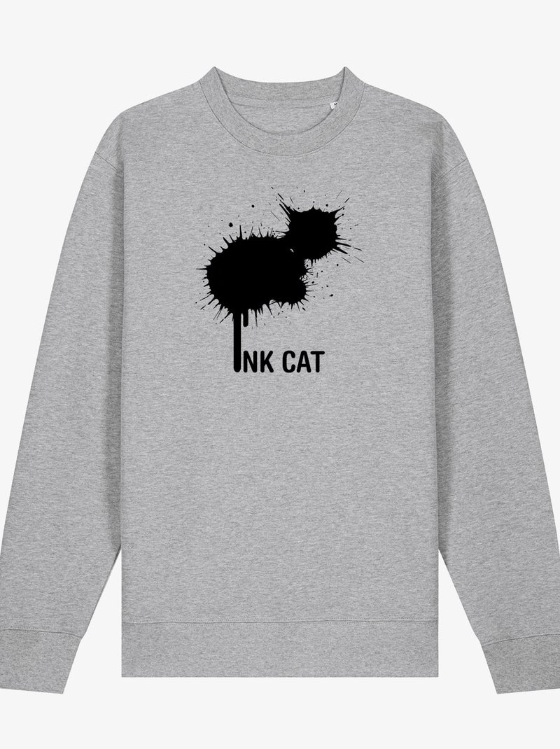 Sweat Femme - INK CAT Gris chiné - Kiabi