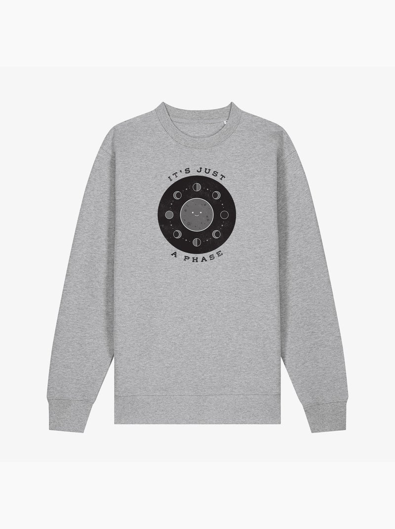 Sweat Femme - IT S JUST A PHASE Gris chiné - Kiabi