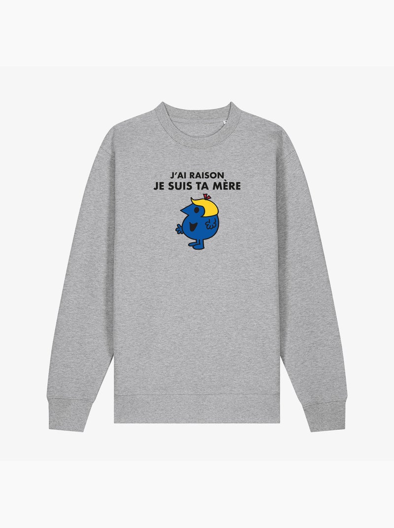Sweat Femme - J AI RAISON JE SUIS TA MERE Gris chiné - Kiabi