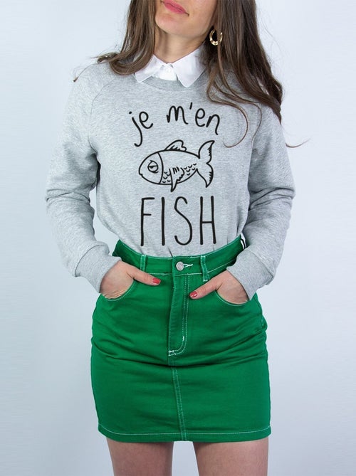 Sweat Femme - JE M'EN FISH - Kiabi