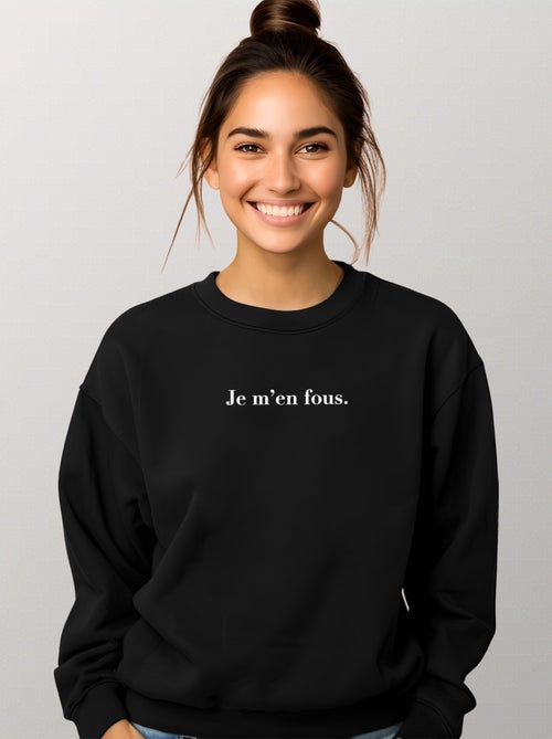 Sweat Femme - JE M'EN FOUS - Kiabi