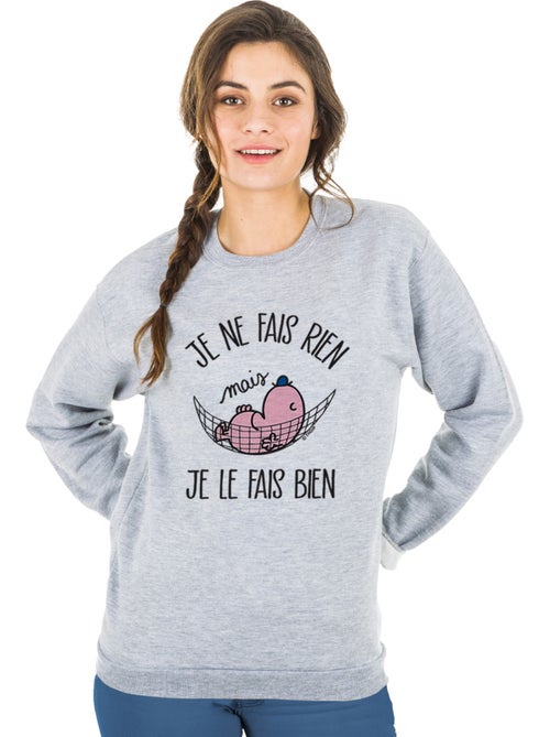 Sweat Femme - JE NE FAIS RIEN MAIS JE LE FAIS BIEN - Kiabi