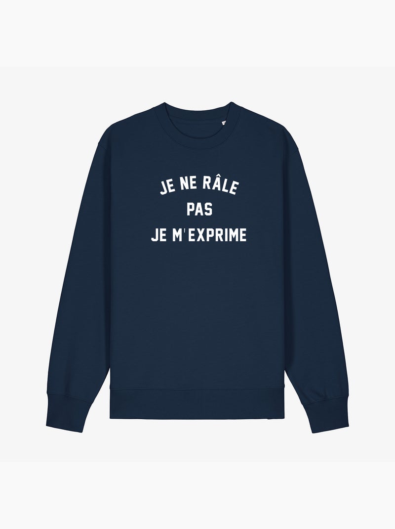 Sweat Femme - JE NE RÂLE PAS JE M'EXPRIME Bleu marine - Kiabi