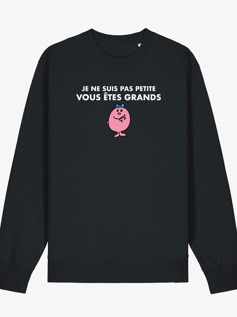 Sweat Femme - JE NE SUIS PAS PETITE VOUS ETES GRANDS Noir - Kiabi