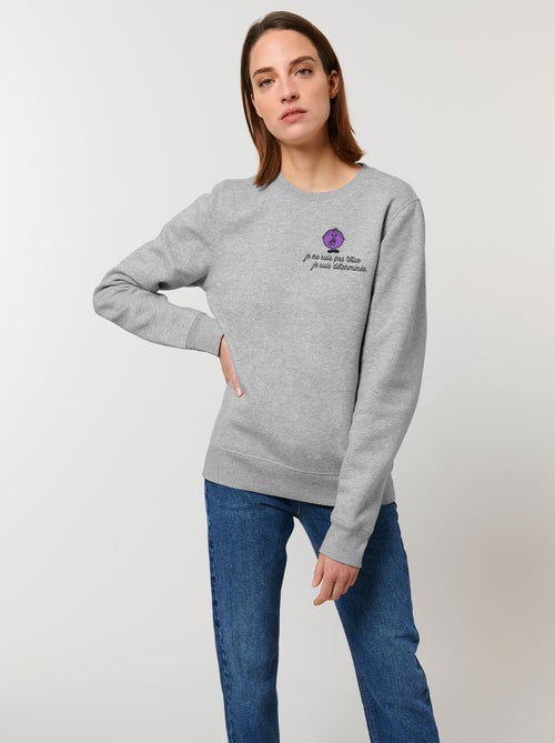 Sweat Femme - JE NE SUIS PAS TETUE JE SUIS DETERMINEE COEUR - Kiabi