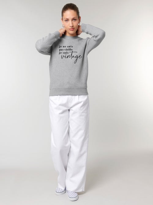 Sweat Femme - JE NE SUIS PAS VIEILLE JE SUIS VINTAGE - Kiabi