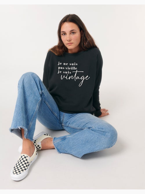 Sweat Femme - JE NE SUIS PAS VIEILLE JE SUIS VINTAGE - Kiabi