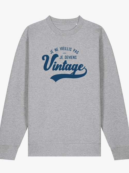 Sweat Femme - JE NE VIEILLIS PAS JE DEVIENS VINTAGE - Kiabi