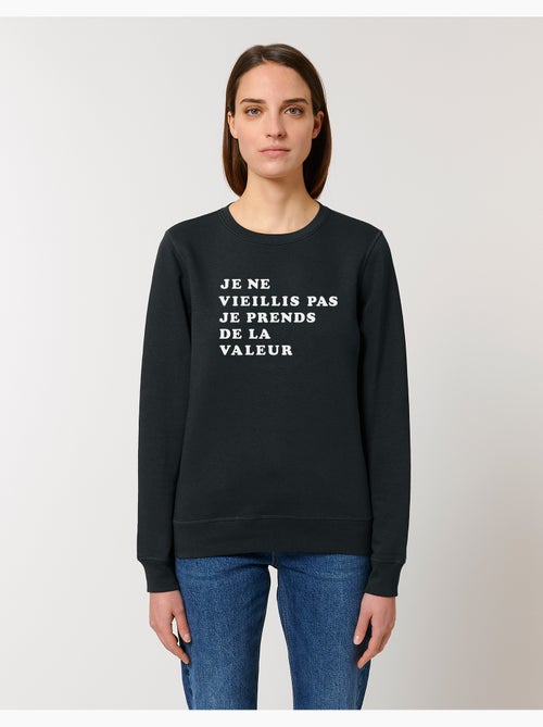 Sweat Femme - JE NE VIEILLIS PAS JE PRENDS DE LA VALEUR COLORE - Kiabi