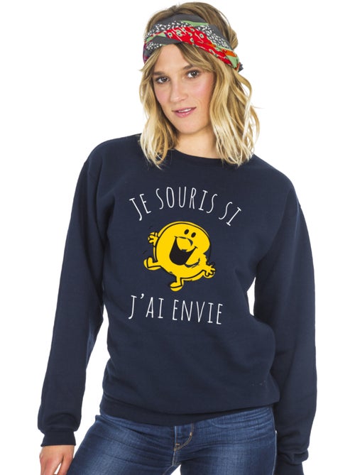 Sweat Femme - JE SOURIS SI J'AI ENVIE - Kiabi