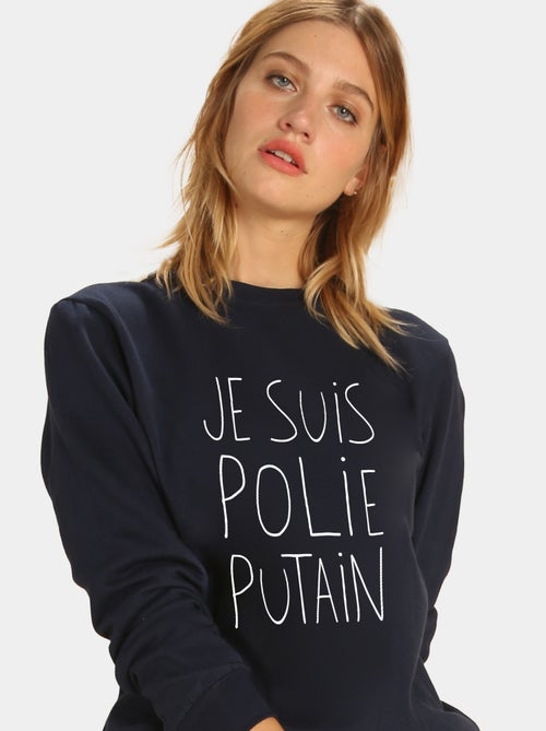 Sweat Femme - JE SUIS POLIE - Kiabi