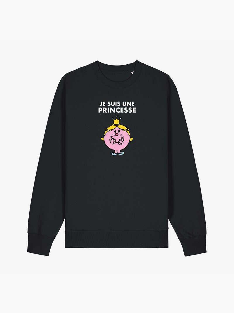 Sweat Femme - JE SUIS UNE PRINCESSE FACE Noir - Kiabi