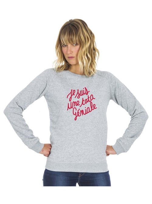 Sweat Femme - JE SUIS UNE TATA GÉNIALE - Kiabi