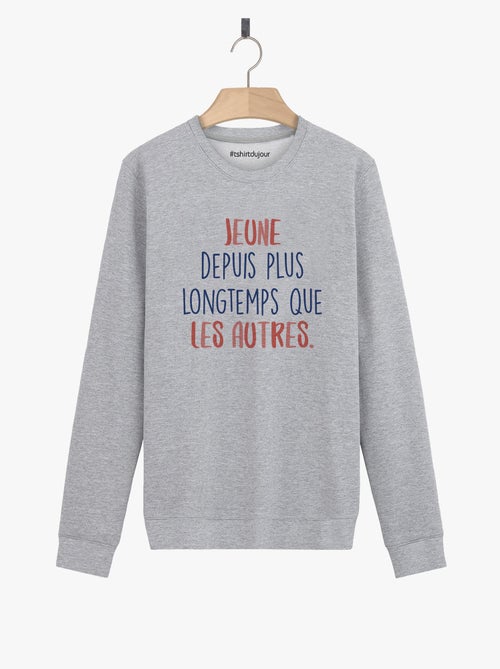 Sweat Femme - JEUNE DEPUIS PLUS LONGTEMPS ROSE - Kiabi