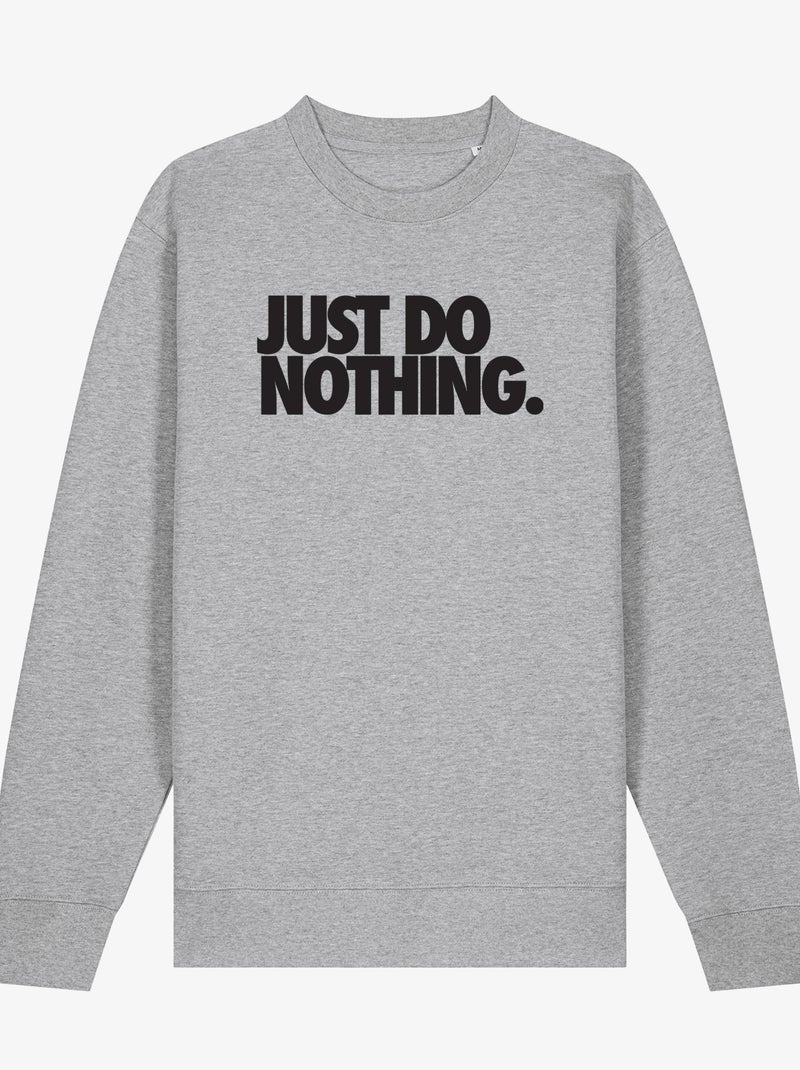 Sweat Femme - JUST DO NOTHING Gris chiné - Kiabi
