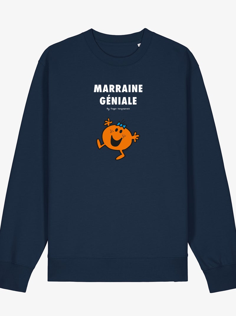 Sweat Femme - LA PLUS GÉNIALE DES MARRAINES 2 Bleu marine - Kiabi