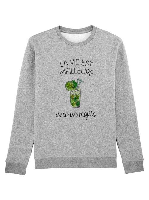 Sweat Femme - LA VIE EST MEILLEURE AVEC UN MOJITO - Kiabi