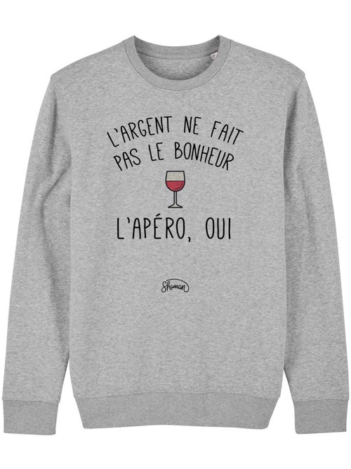 Sweat Femme - L'ARGENT NE FAIT PAS LE BONHEUR, L'APÉRO OUI - Kiabi