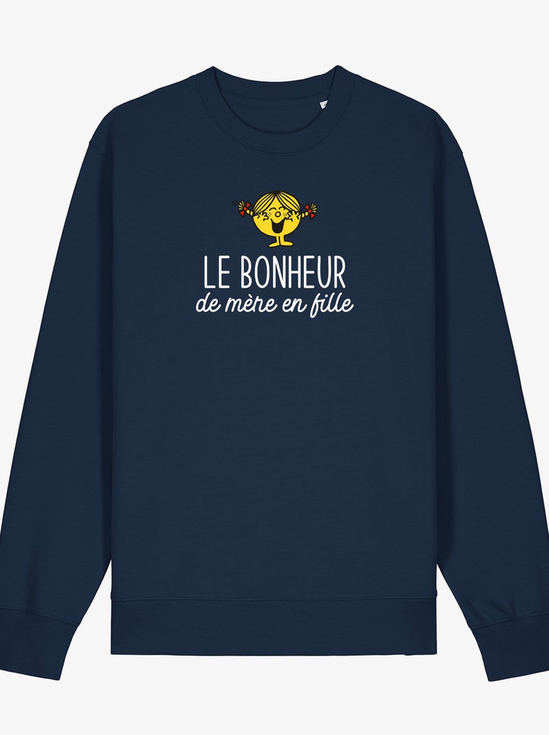 Sweat Femme - LE BONHEUR DE MERE EN FILLE Bleu marine - Kiabi