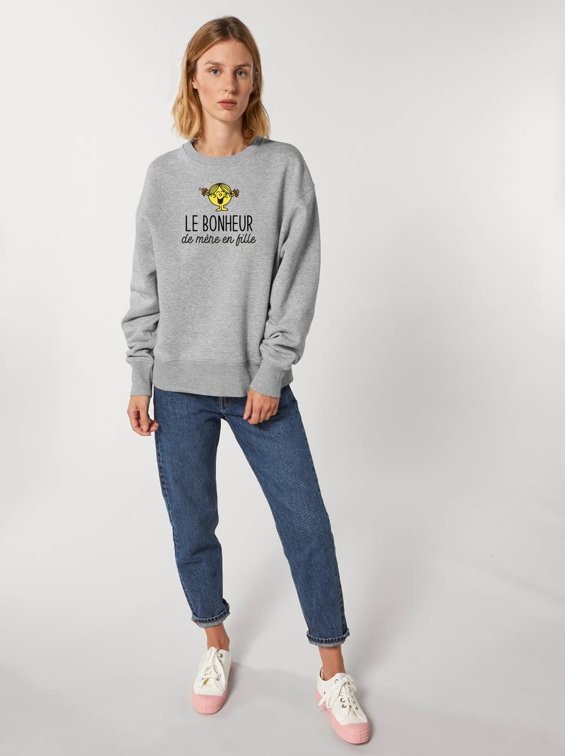 Sweat Femme - LE BONHEUR DE MERE EN FILLE Gris chiné - Kiabi