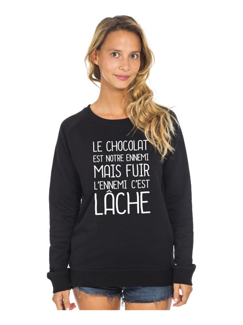 Sweat Femme - LE CHOCOLAT EST NOTRE ENNEMI 2 - Kiabi