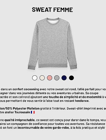 Sweat Femme - LE CHOCOLAT FAIT RETRECIR MES JEANS