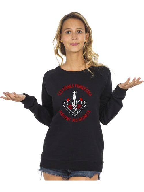 Sweat Femme - LES VRAIES PRINCESSES PORTENT DES BASKETS - Kiabi