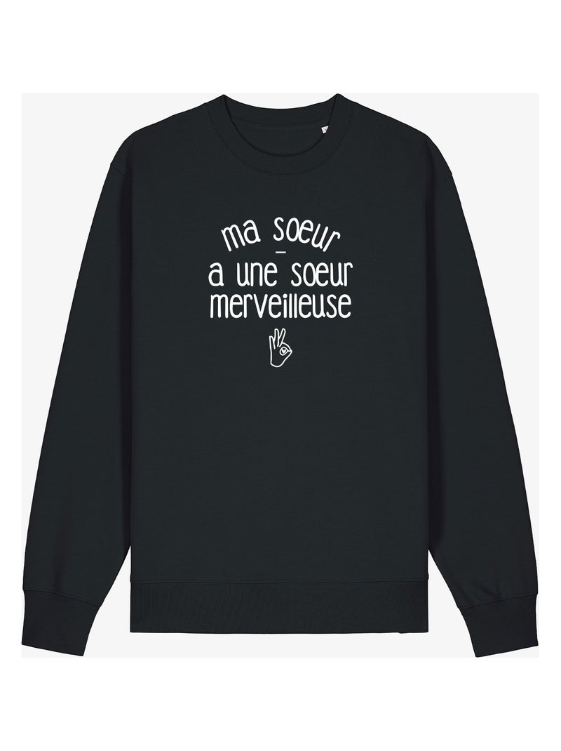 Sweat Femme - MA SŒUR A UNE SŒUR MERVEILLEUSE Noir - Kiabi
