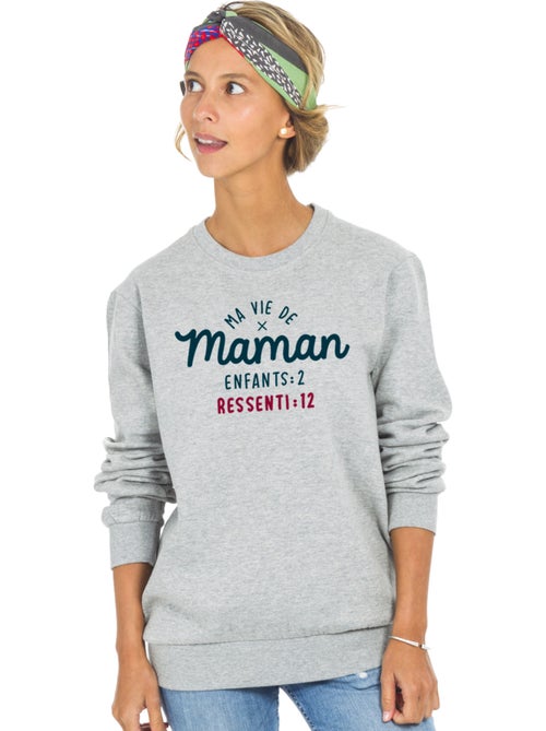 Sweat Femme - MA VIE DE MAMAN : ENFANTS 2 RESSENTI 12 - Kiabi