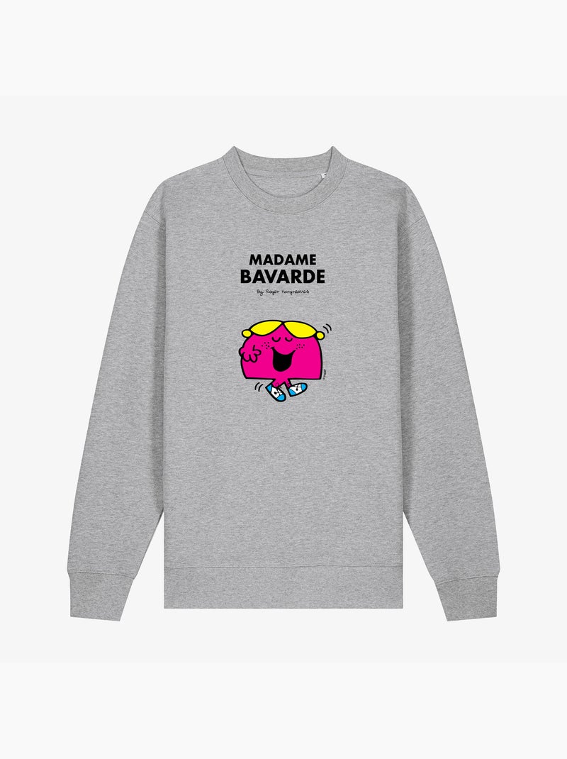 Sweat Femme - MADAME BAVARDE Gris chiné - Kiabi
