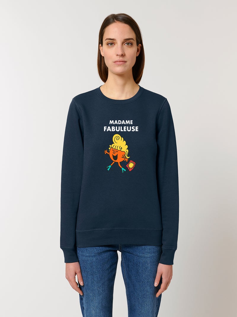 Sweat Femme - MADAME FABULEUSE Bleu marine - Kiabi