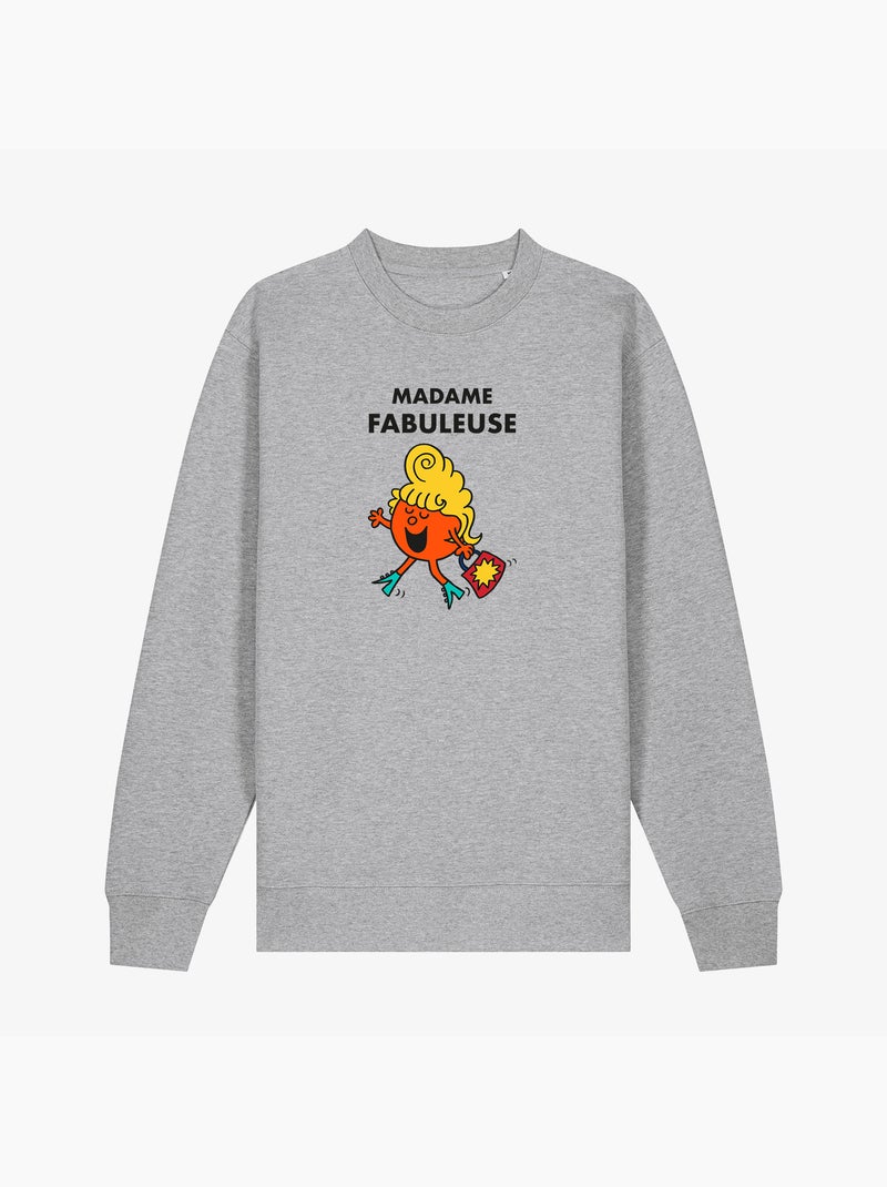 Sweat Femme - MADAME FABULEUSE Gris chiné - Kiabi