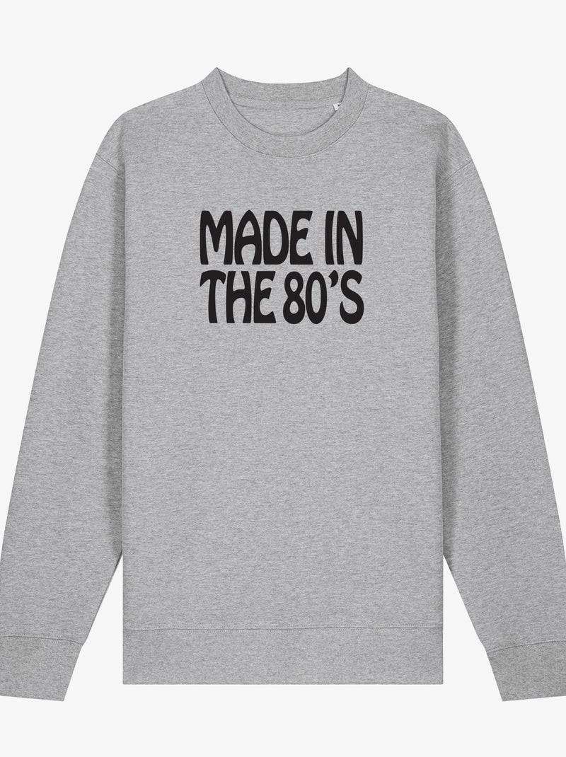 Sweat Femme - MADE IN THE 80 Gris chiné - Kiabi
