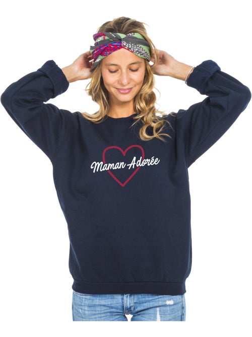 Sweat Femme - MAMAN ADORÉE 2 WAF - Kiabi