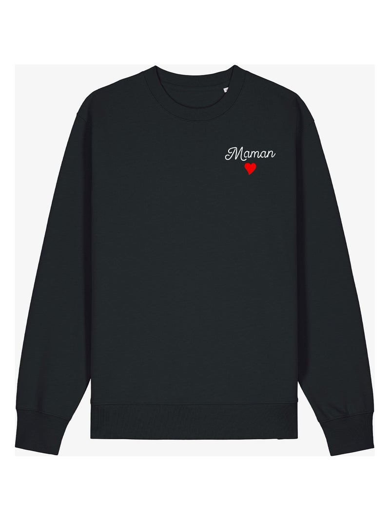 Sweat Femme - MAMAN CŒUR Noir - Kiabi