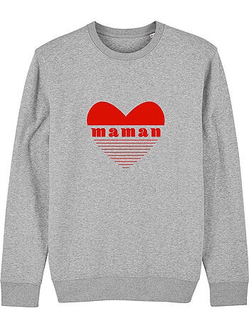 Sweat femme - maman cœur rouge - noël