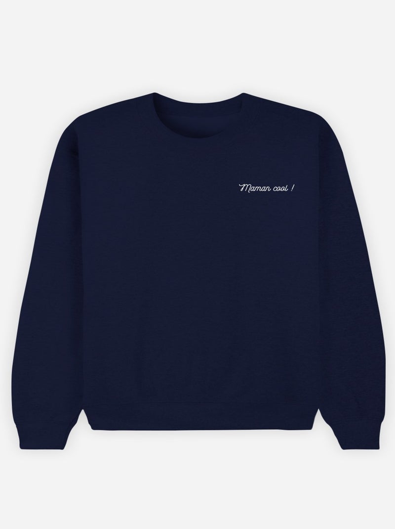 Sweat Femme - MAMAN COOL Bleu marine - Kiabi