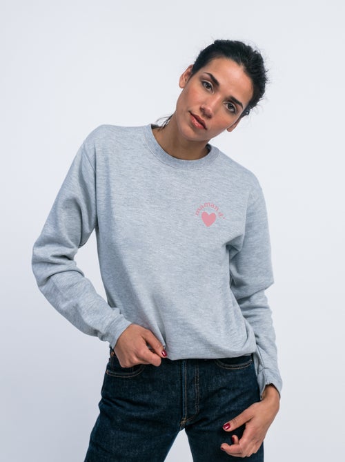 Sweat Femme - MAMAN D'AMOUR CŒUR - Kiabi