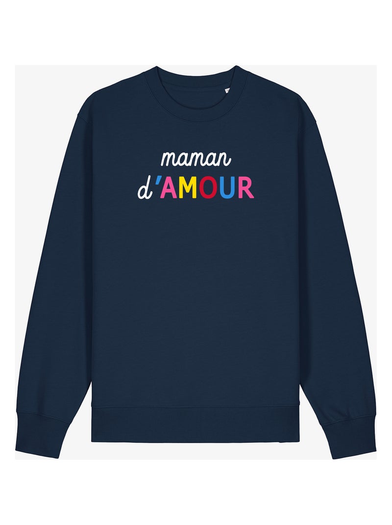 Sweat Femme - MAMAN D'AMOUR COLORÉE WAF Bleu marine - Kiabi