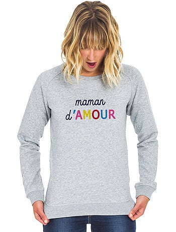 Sweat Femme - MAMAN D'AMOUR COLORÉE WAF
