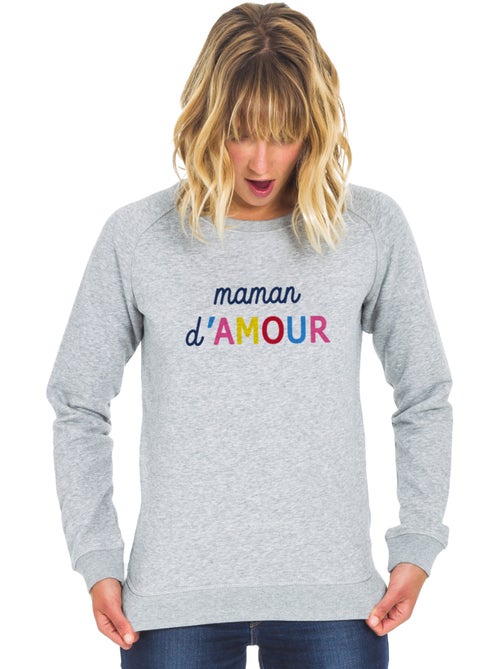 Sweat Femme - MAMAN D'AMOUR COLORÉE WAF - Kiabi