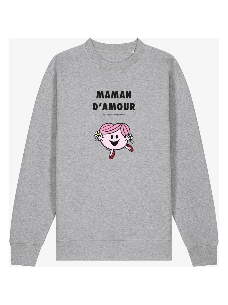 Sweat Femme - MAMAN D'AMOUR Gris chiné - Kiabi