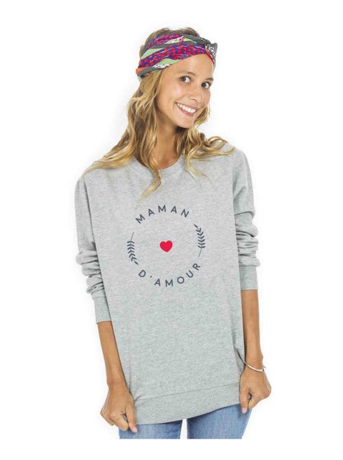 Sweat Femme - MAMAN D'AMOUR M - Kiabi